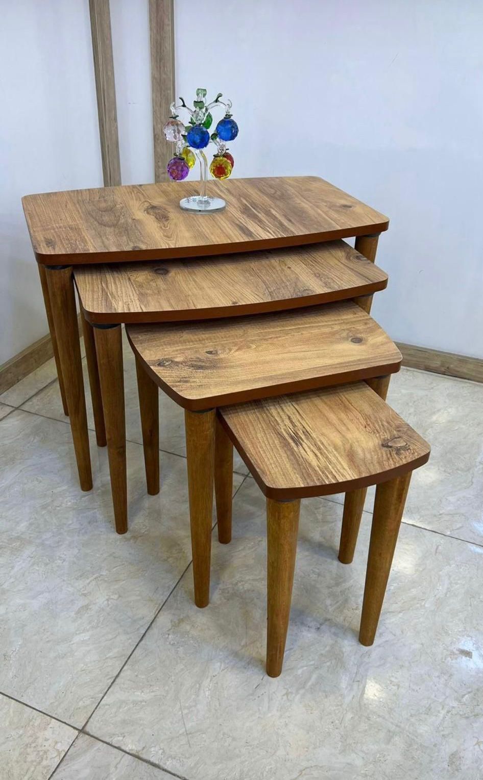 Ahşap 4'lü set sehpa